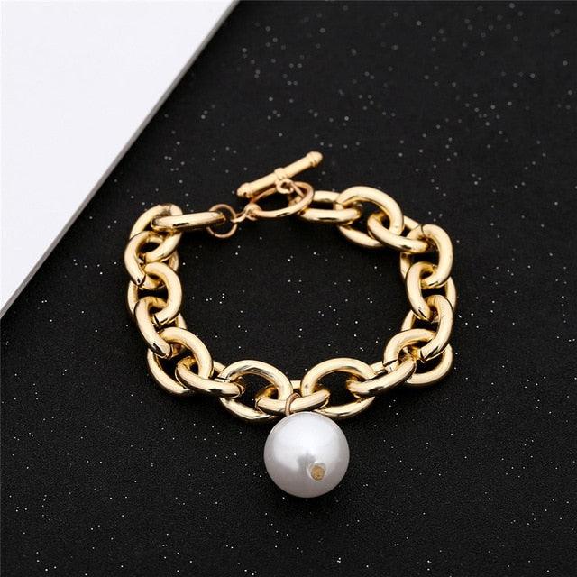 High Quality Charm Imitation Pearl Bracelet Bangle for Women - Lady Vals Vanity