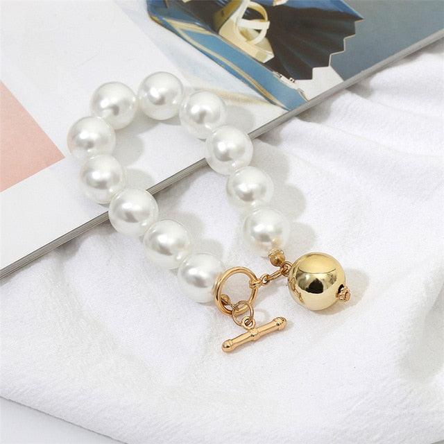 High Quality Charm Imitation Pearl Bracelet Bangle for Women - Lady Vals Vanity