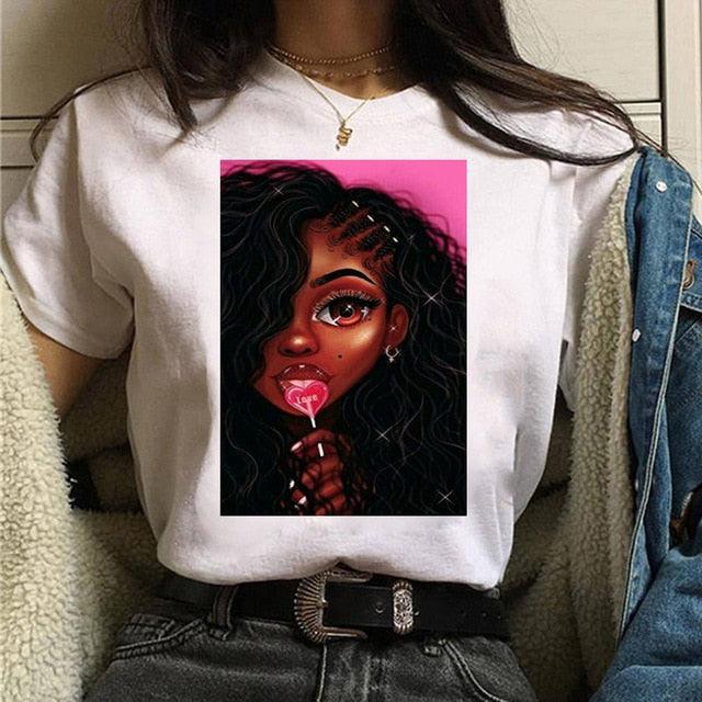 Vogue T Shirt Women Melanin T Shirt - "I'M PERKY" Boutique