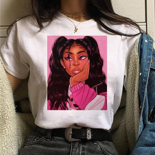 Vogue T Shirt Women Melanin T Shirt - "I'M PERKY" Boutique