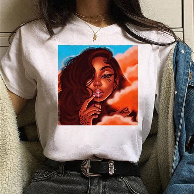 Vogue T Shirt Women Melanin T Shirt - "I'M PERKY" Boutique