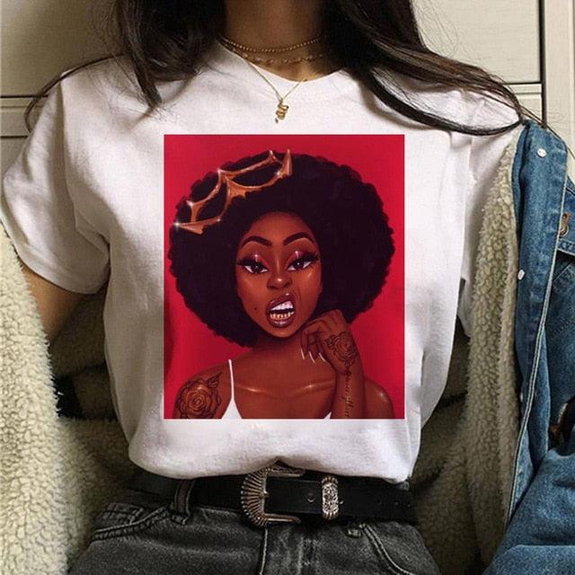 Vogue T Shirt Women Melanin T Shirt - "I'M PERKY" Boutique