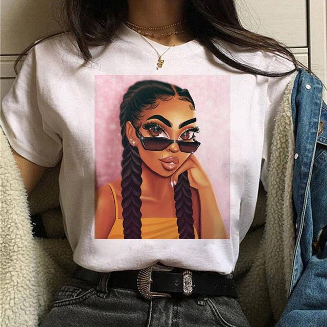 Vogue T Shirt Women Melanin T Shirt - "I'M PERKY" Boutique