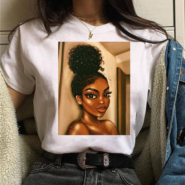 Vogue T Shirt Women Melanin T Shirt - "I'M PERKY" Boutique