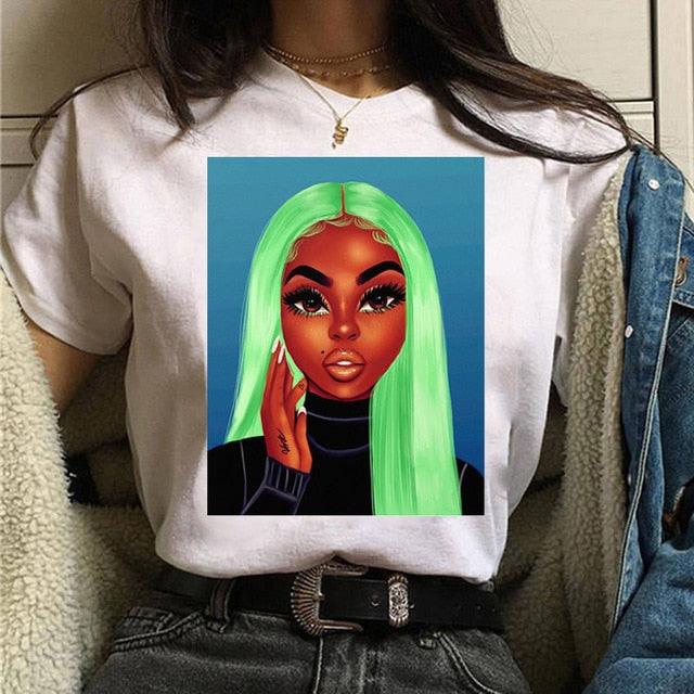 Vogue T Shirt Women Melanin T Shirt - "I'M PERKY" Boutique