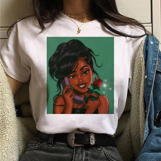 Vogue T Shirt Women Melanin T Shirt - "I'M PERKY" Boutique