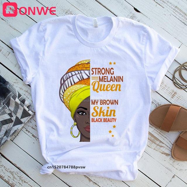 I Am A Strong Melanin Queen T-shirt - Lady Vals Vanity