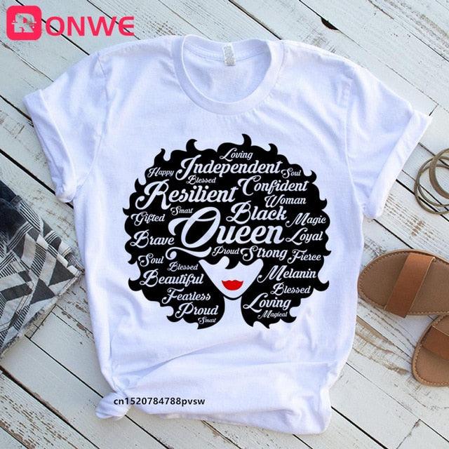 I Am A Strong Melanin Queen T-shirt - Lady Vals Vanity