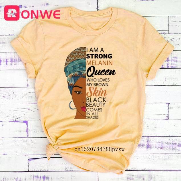 I Am A Strong Melanin Queen T-shirt - Lady Vals Vanity