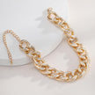 SHIXIN Punk Chunky Chain Mosaic Crystal Choker Necklace for Women - 