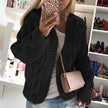 Women Elegant V Neck Warm - Knitted Casual Twist Cardigan Sweater - 
