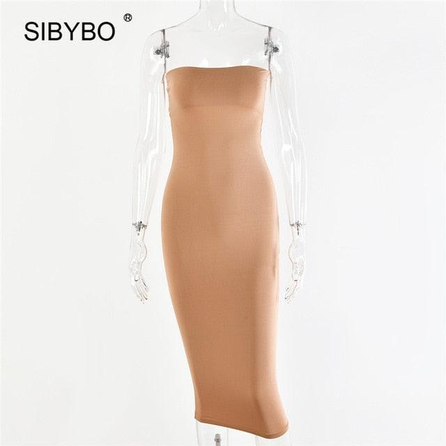Sibybo Off Shoulder Strapless - 