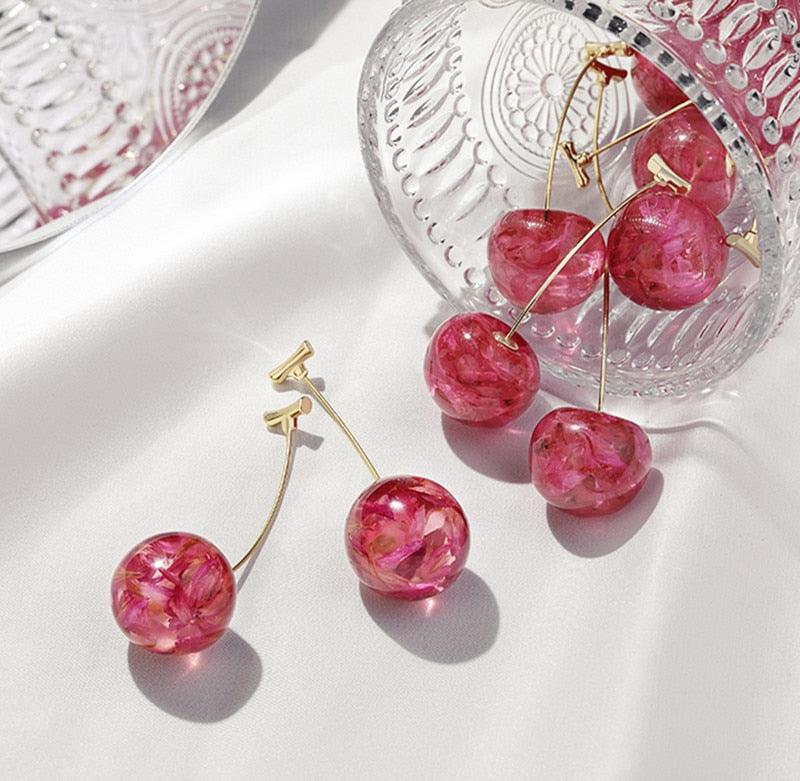 New Arrival Women's Sweet Cherry Drop Earrings - Lady Vals Vanity