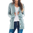 Winter Warm Candy Color Knitted Cardigan Long Sleeve Women Sweaters - 