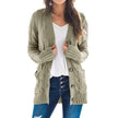 Winter Warm Candy Color Knitted Cardigan Long Sleeve Women Sweaters - 