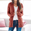 Winter Warm Candy Color Knitted Cardigan Long Sleeve Women Sweaters - 