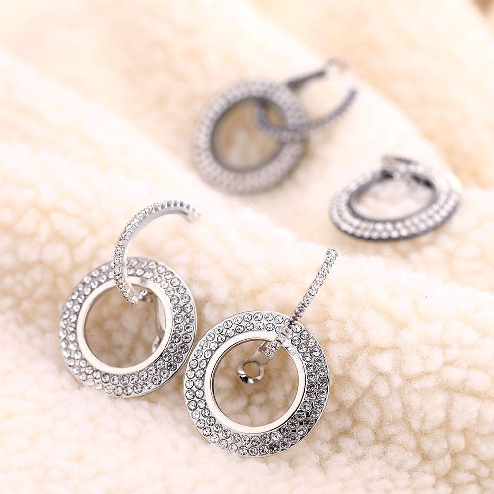 IPARAM Fashion Luxury Rhinestone Drop Earrings - Lady Vals Vanity