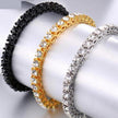 Men Bracelet Iced Out Single Row Rhinestones - Lady Vals Vanity