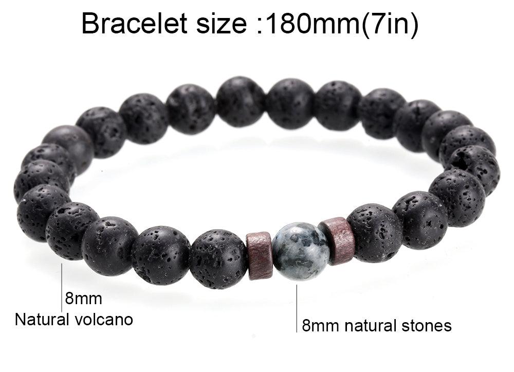 Men Bracelet Natural Moonstone Bead Tibetan Buddha Bracelet - Lady Vals Vanity