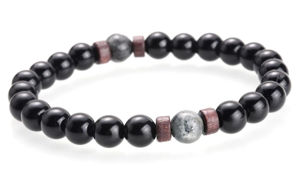 Men Bracelet Natural Moonstone Bead Tibetan Buddha Bracelet - Lady Vals Vanity