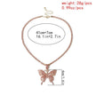 Big Butterfly Pendant Necklace Rhinestone Bling Tennis - Lady Vals Vanity