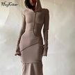 Hugcitar 2020 Long Sleeve Maxi Dress - Lady Vals Vanity
