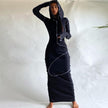 Hugcitar 2020 Long Sleeve Maxi Dress - Lady Vals Vanity