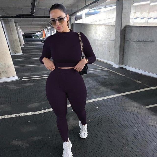 Two Piece Sets  Stretchy Sportswear - 