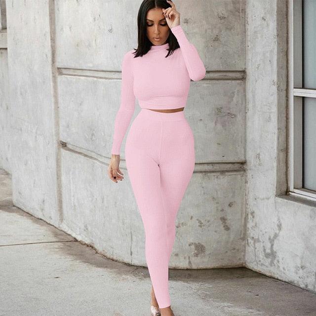 Two Piece Sets  Stretchy Sportswear - 