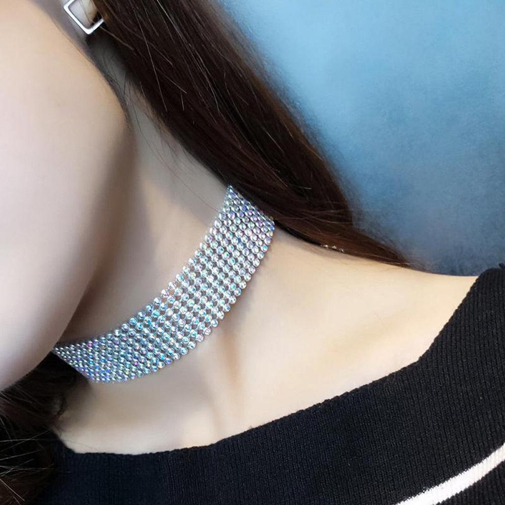 NEW 2021 Crystal Rhinestone Choker Necklace - Lady Vals Vanity