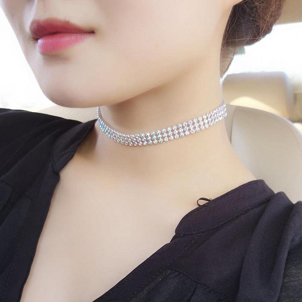 NEW 2021 Crystal Rhinestone Choker Necklace - Lady Vals Vanity