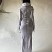 Hugcitar 2020 Long Sleeve Maxi Dress - Lady Vals Vanity