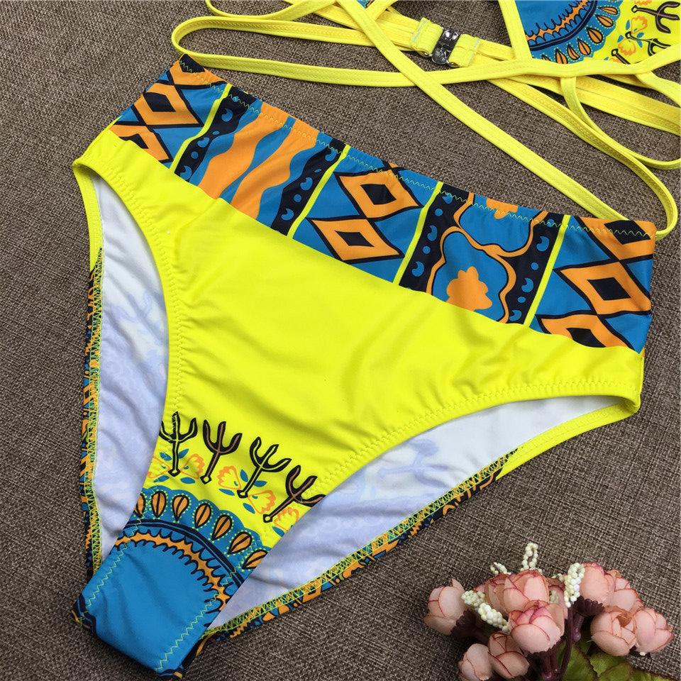 ZPDWT Sexy Tribal Print Bathing Suit - Lady Vals Vanity