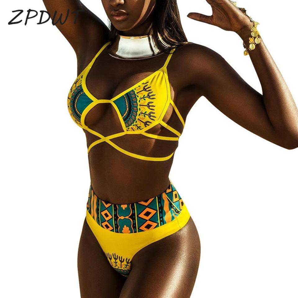 ZPDWT Sexy Tribal Print Bathing Suit - Lady Vals Vanity