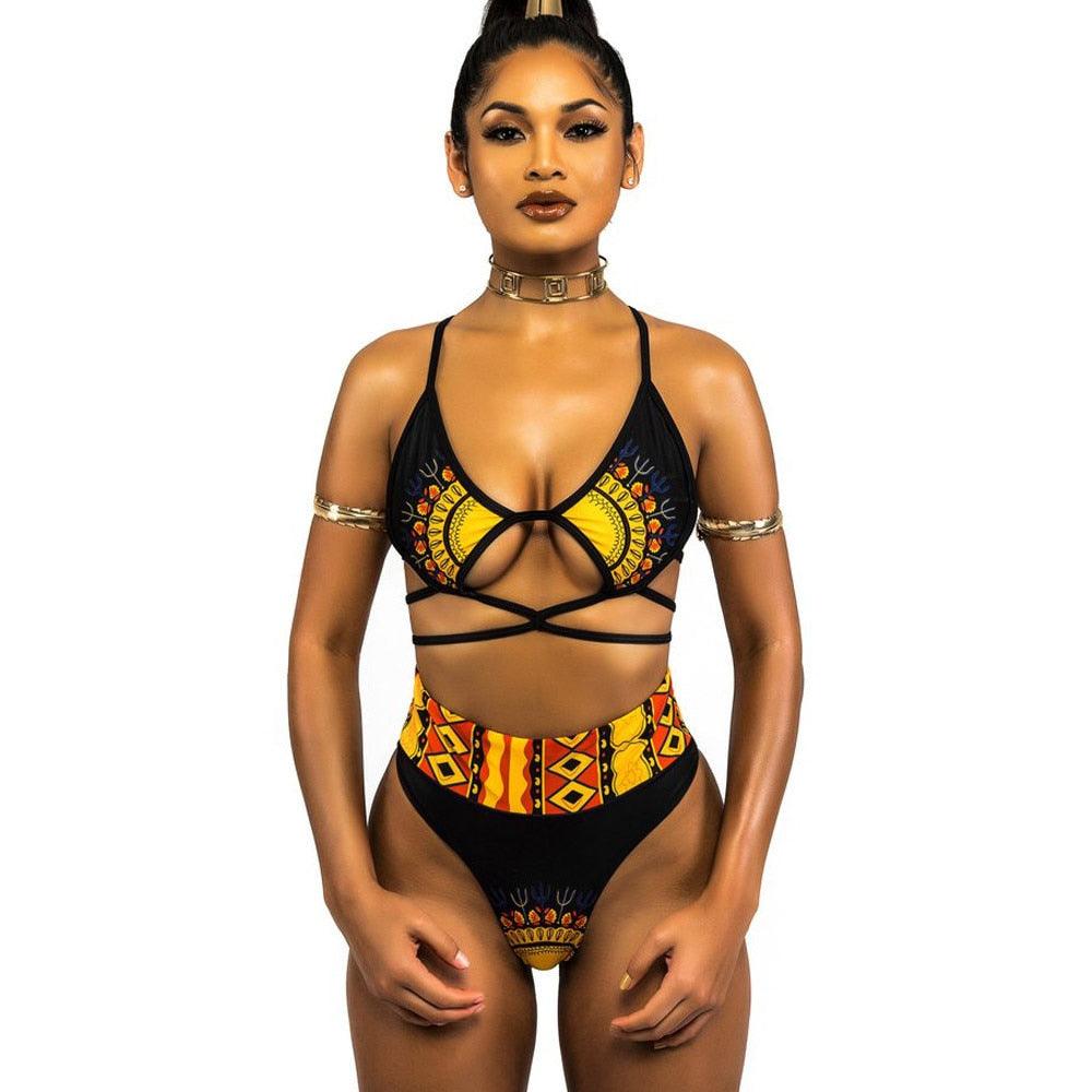 ZPDWT Sexy Tribal Print Bathing Suit - Lady Vals Vanity