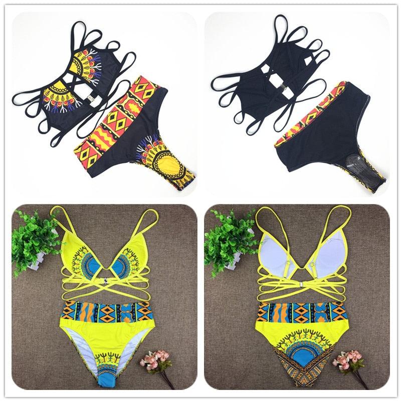 ZPDWT Sexy Tribal Print Bathing Suit - Lady Vals Vanity