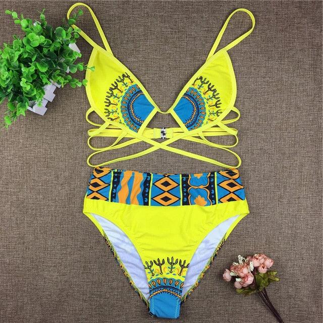 ZPDWT Sexy Tribal Print Bathing Suit - Lady Vals Vanity