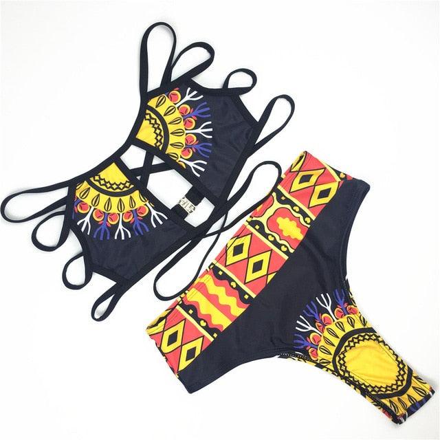 ZPDWT Sexy Tribal Print Bathing Suit - Lady Vals Vanity