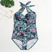 Women One Piece Printed Push Up Bikini - 