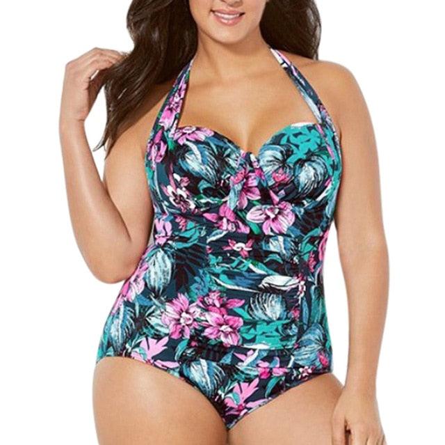 Women One Piece Printed Push Up Bikini - "I'M PERKY" Boutique