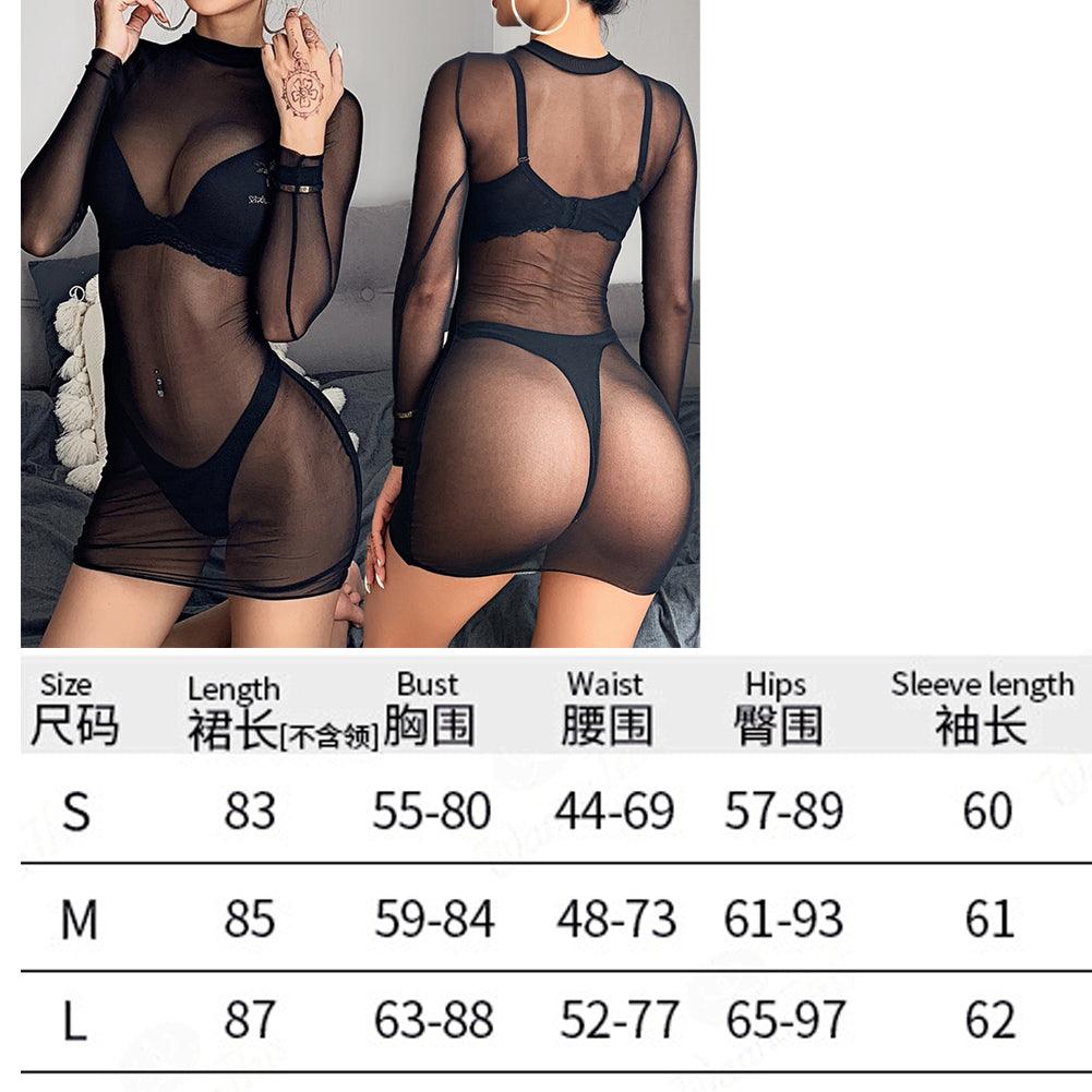 Sexy Women Mesh Sheer Bikini Cover Up - 