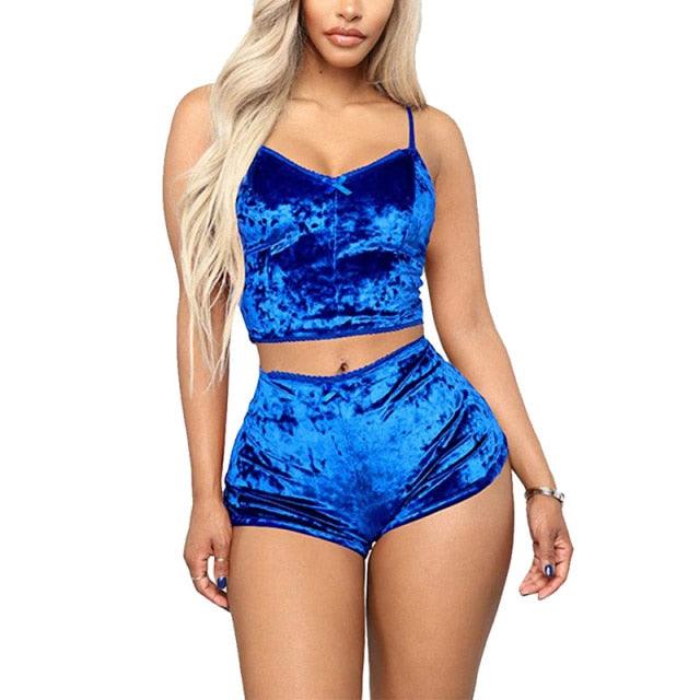 Ladies Pajama Set Cute Print Pattern - Lady Vals Vanity