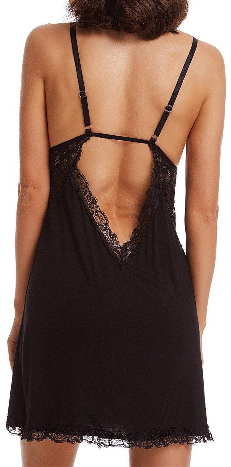 Women Sexy Lace Nightgown (FITS SMALLER THAN USUAL) - Lady Vals Vanity