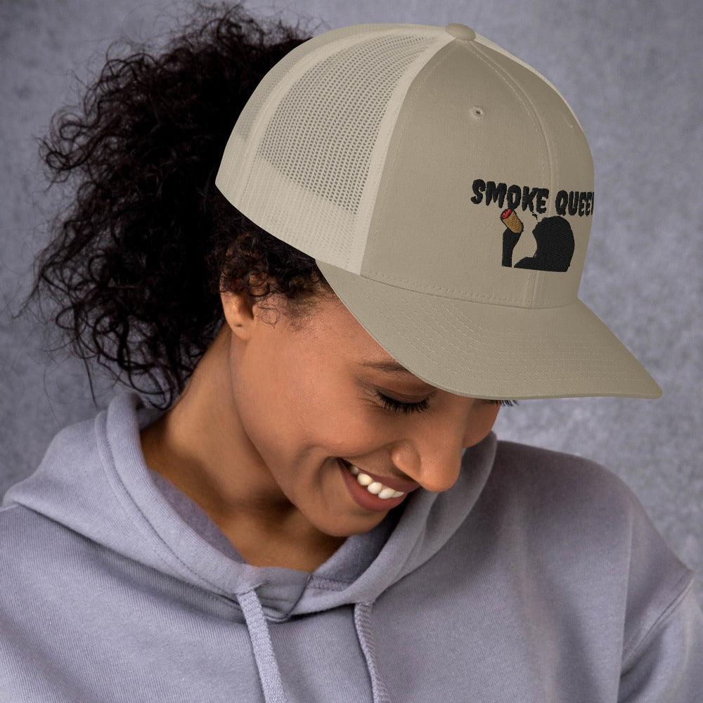 Smoke Queen (Black Letters) Trucker Cap - 