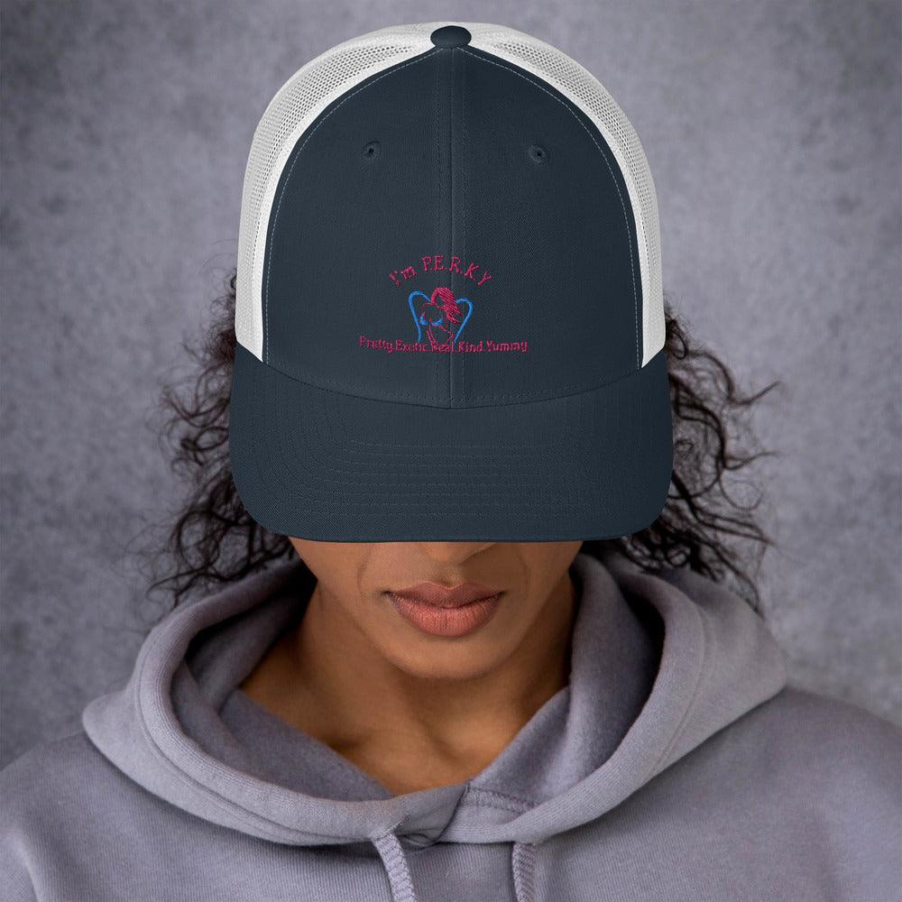 "I'm P.E.R.K.Y" Pink Cap - Lady Vals Vanity