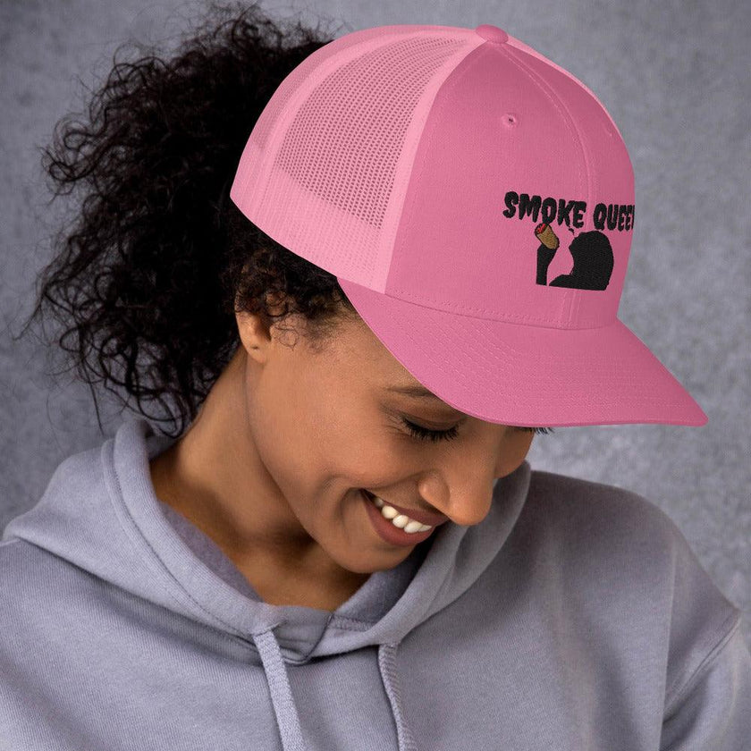 Smoke Queen (Black Letters) Trucker Cap - 