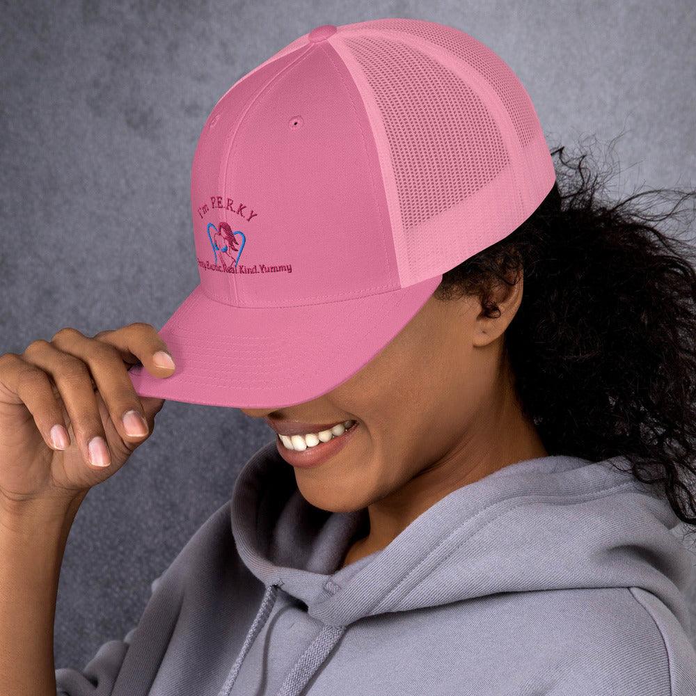 "I'm P.E.R.K.Y" Pink Cap - Lady Vals Vanity