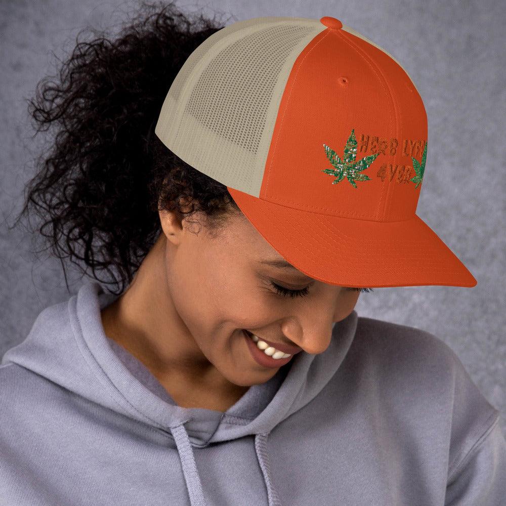 Women's Herb Lyfe Trucker Cap - Lady Vals Vanity