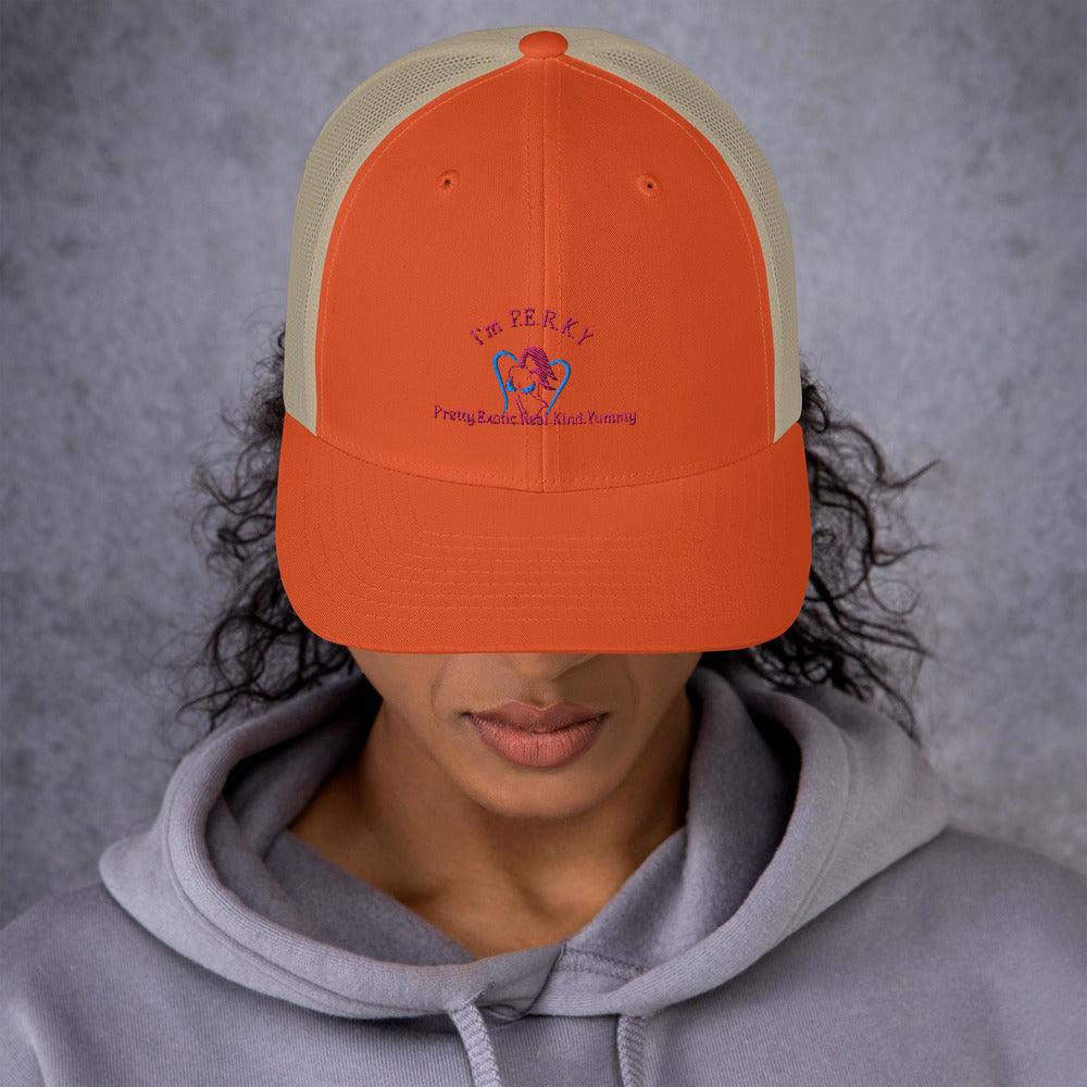 "I'm P.E.R.K.Y" Pink Cap - Lady Vals Vanity