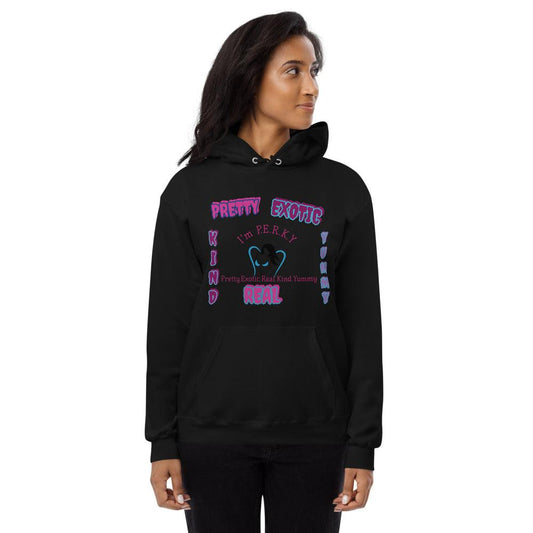 "I'm P.E.R.K.Y" Unisex fleece hoodie - Lady Vals Vanity